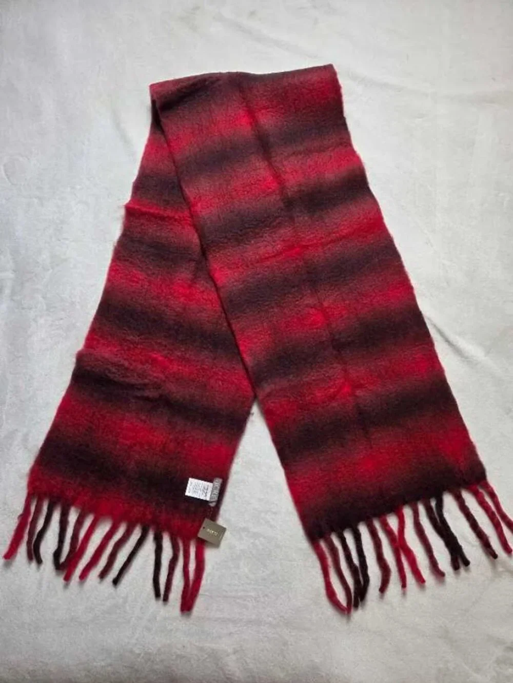 New J.Crew brushed woven scarf in red Christmas holiday plaid